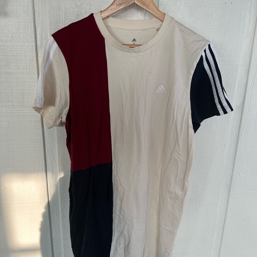 Adidas Women’s Colorblock Athletic T Shirt Dress Casual Sports Activewear